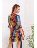 Airy dress with colorful patterns 8660 - Online store - Boutique